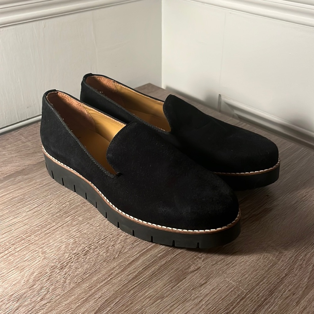 Aquatalia Giselle designer black woman’s loafer